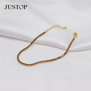 Pulseras de Moda para Mujer al por Mayor, Joyería de Moda, Chapadas en Oro de 24K, Ecológicas, con Circonitas Geométricas - Product Image 3