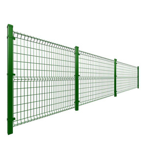 Ngoài trời màu xanh lá cây nhúng nóng mạ kẽm kim loại 3D cong hàn dây lưới hàng rào Bảng điều khiển - Product Image 3