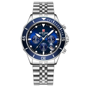 Reloj Cronógrafo de Lujo para <span class=keywords><strong>Hombre</strong></span>, Marca <span class=keywords><strong>VIP</strong></span>, Caja de Aleación, Correa de Acero Inoxidable, Deportivo, Elegante, para Negocios, Esfera Luminosa, Resistente al Agua 3BAR - Product Image 2