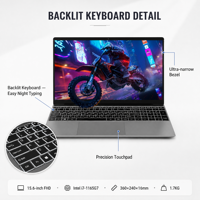 Laptop Grosir 15.6 Inch FHD Intel Core I7-1165G7 DDR4 M.2 SSD 1920x1080 6000mAh USB 3.0 OEM Massal I7 1165G7 BT Massal