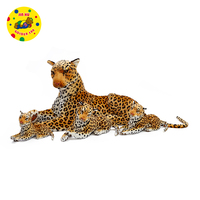 Juguete de peluche realista de leopardo, juguete de peluche de leopardo de simulación de gran tamaño