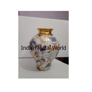 Recién llegado, jarrones de flores de Metal con mármol, jarrón de mesa moderno para artículos de jardín, diseño único, superventas, jarrones de flores de lujo - Product Image 2