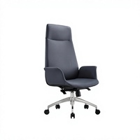 Chaise de bureau ergonomique haut de gamme en PVC avec dossier haut et structure en bois, design moderne et minimaliste, base à cinq étoiles pivotante, confortable pour de longues heures
