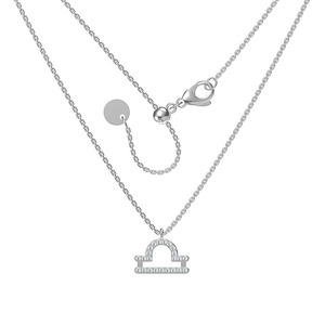 Collar <span class=keywords><strong>de</strong></span> Acero Inoxidable <span class=keywords><strong>de</strong></span> Lujo con los 12 Signos del Zodiaco, Collar Clásico con Colgante <span class=keywords><strong>de</strong></span> Plata y Circonita para Mujer, Regalos <span class=keywords><strong>de</strong></span> Joyería - Product Image 6