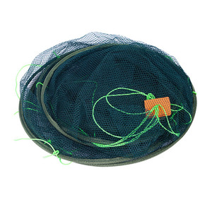 Pesca plegable mano neta cangrejo neto red pesca con cuerda y mango para peces camarones, cangrejos - Product Image 2