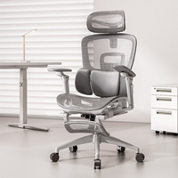 Fauteuil de bureau moderne et ergonomique en maille, inclinable et pivotant, avec massage lombaire vibrant, réglable électriquement, pour cadres, avec repose-pieds