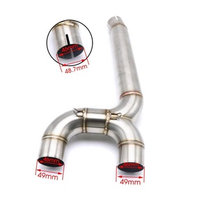Tuyau d'échappement OEM 4S8-14740-00 5VX-14740-00 adapté au tuyau avant d'origine et au silencieux universel de 51mm pour <span class=keywords><strong>FZ6</strong></span> Fazer <span class=keywords><strong>S2</strong></span> - Product Image 3