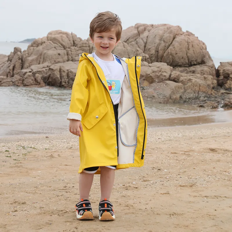 Capa de chuva infantil refletiva, capa com calças e jaqueta de chuva para crianças