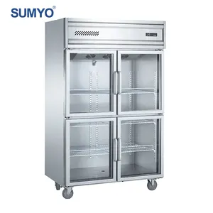 En iyi tedarikçi paslanmaz çelik ticari çekmece uzun boylu dik buzdolabı dondurucu satış