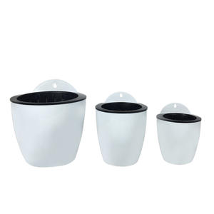 Pots de fleurs suspendus auto-arrosants en plastique pour dropshipping, pots de fleurs <span class=keywords><strong>paresseux</strong></span> ronds à fixer au mur, pour intérieur et extérieur - Product Image 6