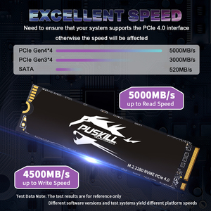 PUSKILL PCIE3.0 Kecepatan Tinggi dan Kapasitas Besar NVME 128GB 256GB 512GB 1TB 2TB SSD M.2 - Product Image 2
