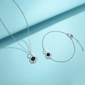 Infinity Pendant <b>Necklace</b> Sterling Silver Round Zircon Claw Setting Women's Fine Jewelry Anniversary Birthday Gift - Product Image 2