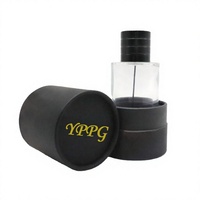 Tube en papier noir mat YPG pour emballage cosmétique avec logo en feuille d'or, design personnalisé, boîte artisanale recyclable