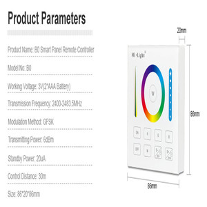 MiBOXER Mi Ánh Sáng B0 Độ Sáng/CT/RGB/RGBW/RGB + CCT Thông Minh Bảng Điều Chỉnh Từ Xa Strip LED RGB Điều Khiển Wifi Dimmer - Product Image 5