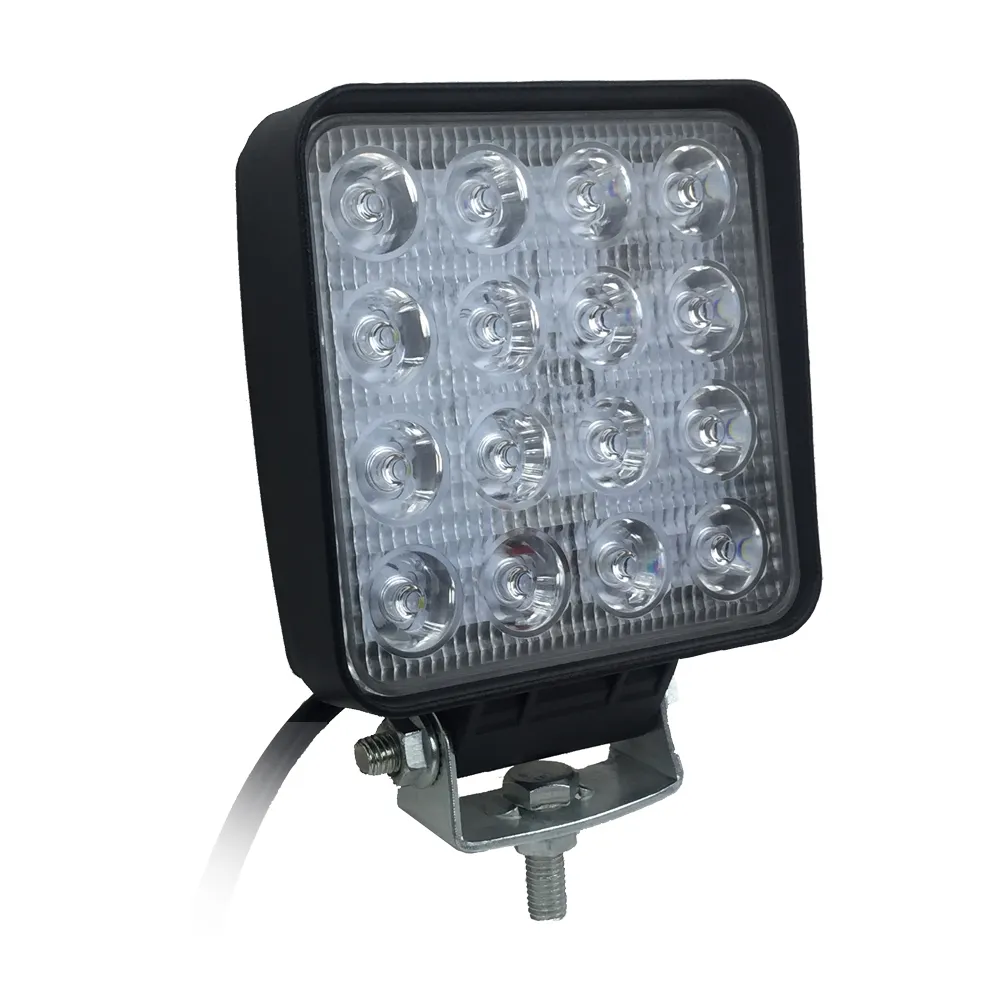 Bester Preis Großhandel Quadrat LED Licht Auto fahren LKW arbeiten Stoßstange Halterung 16 LED 48W LED Arbeits licht 4 Zoll