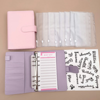 Carnet de planification personnalisé en gros, classeur à anneaux A5 A6, organiseur de budget en cuir PU avec clip