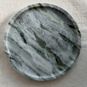 Stonekoc in nordico nuvola verde giada marmo vassoio di gioielli cosmetici aromaterapia candela vassoio di conservazione circolare piatto di frutta - Product Image 2
