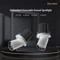 Plafonnier encastré LED escamotable pour la maison ou l'hôtel, décoration intérieure, projecteur certifié CE