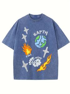 Camiseta de algodón de gran tamaño Unisex de inspiración vintage 2025, gráfico de sublimación, ropa de calle de verano, características comprimidas - Product Image 4