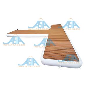 Station d'accueil gonflable portable en forme de T avec PVC haute résistance pour bateaux, kayaks, lacs, rivières, marinas, certifiée CE - Product Image 5