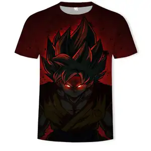 camisa dragonball z Suppliers-Camiseta dragon ball z goku black vegeta 3d, camiseta masculina de verão anime com gola redonda