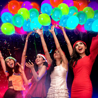 Ballons en latex néon en gros, réactifs aux UV, lumineux dans le noir, pour la décoration d'anniversaire, de mariage, de fête, de boîte de nuit