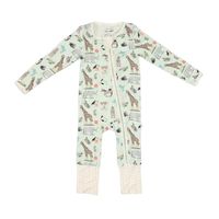 Combinaison de nuit avec fermeture éclair barboteuse babi bio bambin barboteuse combinaison bébé fermeture éclair sleepsuit bambou bébé vêtements bambou infantile onesie