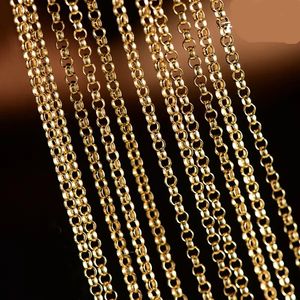 Collar de Perlas de Oro de 18K Xinfly Au750, Cadena Lisa Ajustable y Retráctil de 45/60cm de Largo, Versátil para Suéteres, Fiestas, Bodas, Regalos - Product Image 3