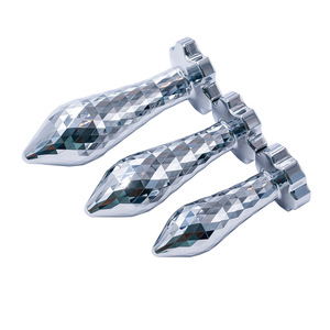 Wholesale plum blossom diamond-shaped metal anal plug anal expander for men and women out <b>masturbation</b> backyard massage adult - Product Image 5