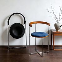 Chaises de salle à manger pliantes modernes en chêne massif pour usage domestique, empilables, légères, avec dossier décontracté