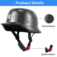 Casques de moto ouverts style rétro en carbone avec fermeture rapide, homologués ECE, toutes saisons, sécurité garantie, neufs