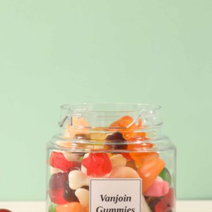 350ml rõ ràng nhựa kẹo lưu trữ chum với trắng vít cap và tùy chỉnh in ấn nhãn BPA miễn phí vật nuôi chất liệu cho Gummies Nuts - Product Image 4