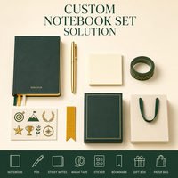 Planificateur d'objectifs personnalisé non daté A5, couverture rigide, logo doré, suivi des habitudes, mise en page hebdomadaire, papier 120 g/m², carnet de gestion du temps