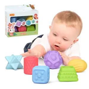 Tumama niños colorido esférico bebé bola sensorial táctil 6 uds sensorial táctil mano bolas mordedor Squeeze sentidos juguetes para bebés