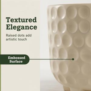 Pot de fleurs moderne en céramique sur trépied, <span class=keywords><strong>pour</strong></span> intérieur et extérieur, avec trous de drainage, finition émaillée, durable, lot de plusieurs. - Product Image 4