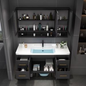 2024 nuevo producto, muebles modernos para el hogar inteligente, tocador de baño colgante, armario de baño con espejo inteligente - Product Image 1