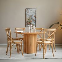 Chaise de Salle à Manger en Métal de Luxe Économique YWJ pour Mariage, Chaises de Salle à Manger pour Cafétéria avec Dossier Croisé en Bois, Chaises de Restaurant en Bois