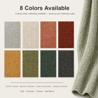 Haute qualité 100% Polyester Chenille canapé tissu couleur unie tissé Style respirant caractéristique pour salon canapés