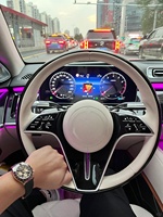 Volant de voiture sport en cuir et fibre de carbone personnalisé avec LED pour Mercedes-Benz AMG GT63S W212 W221 W222 W205 W204 C220 GLC63