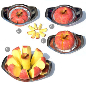 Coupe-pommes en acier inoxydable, outil de cuisine pour pêches et pommes - Product Image 3