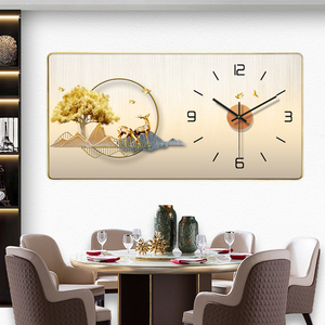 Pittura su tela musulmana di <span class=keywords><strong>grandi</strong></span> <span class=keywords><strong>dimensioni</strong></span> orologio con cornice in vetro di cristallo calligrafia islamica arte della parete araba - Product Image 4