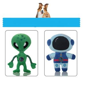 Pet paketi seti yavru yıldızlı rüya çiğnemek oyuncaklar Pet diş sağlıklı astronot roket şekli gıcırtılı köpek oyuncak - Product Image 3
