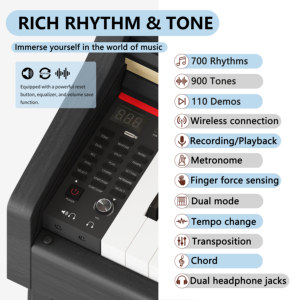 KIMFBAY Digital Worlde Digital Pianos Teclado De Piano Profesional Kids Piano <b>Keyboard</b> - Product Image 2