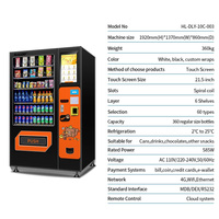 Distributeur automatique de snacks et boissons en libre-service 24 h/24 à vendre