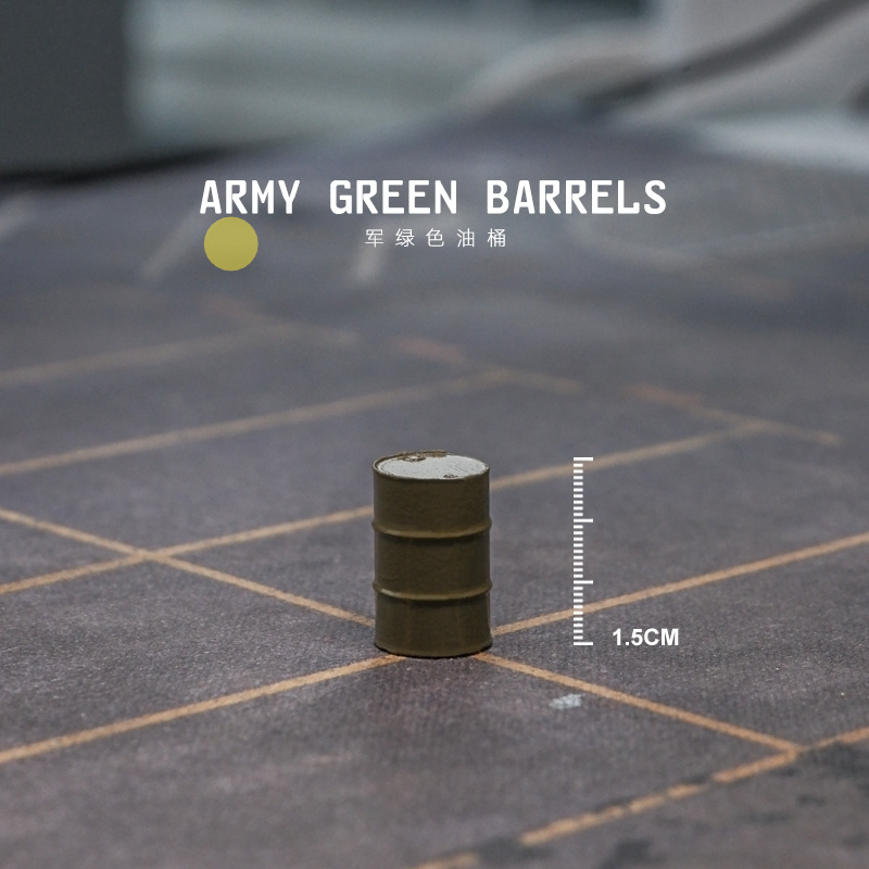 Oil drum - military green