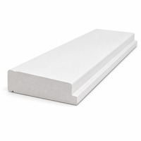 Lames de volet en bois de tilleul apprêté, modernes et durables, moulées DL, de 3-1/2 po, pour volets de fenêtre intérieurs à usage hôtelier
