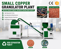 Granulateur de cuivre compact Stryker avec broyeur à double arbre de 3 kW pour plastique, câbles et fils en cuivre et aluminium