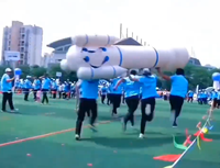 WINSUN Team Building Jeu de course gonflable hermétique pour enfants et adultes, type Match de défi et Rocket Sport, pour location de carnaval