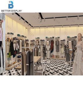 Vitrine d'<span class=keywords><strong>exposition</strong></span> pour vêtements féminins, design d'intérieur de showroom de vêtements classiques - Product Image 2