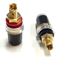 Bornier de liaison pour amplificateur de haut-parleur en cuivre à soudure libre de 50 mm pour prise banane de 4 mm
